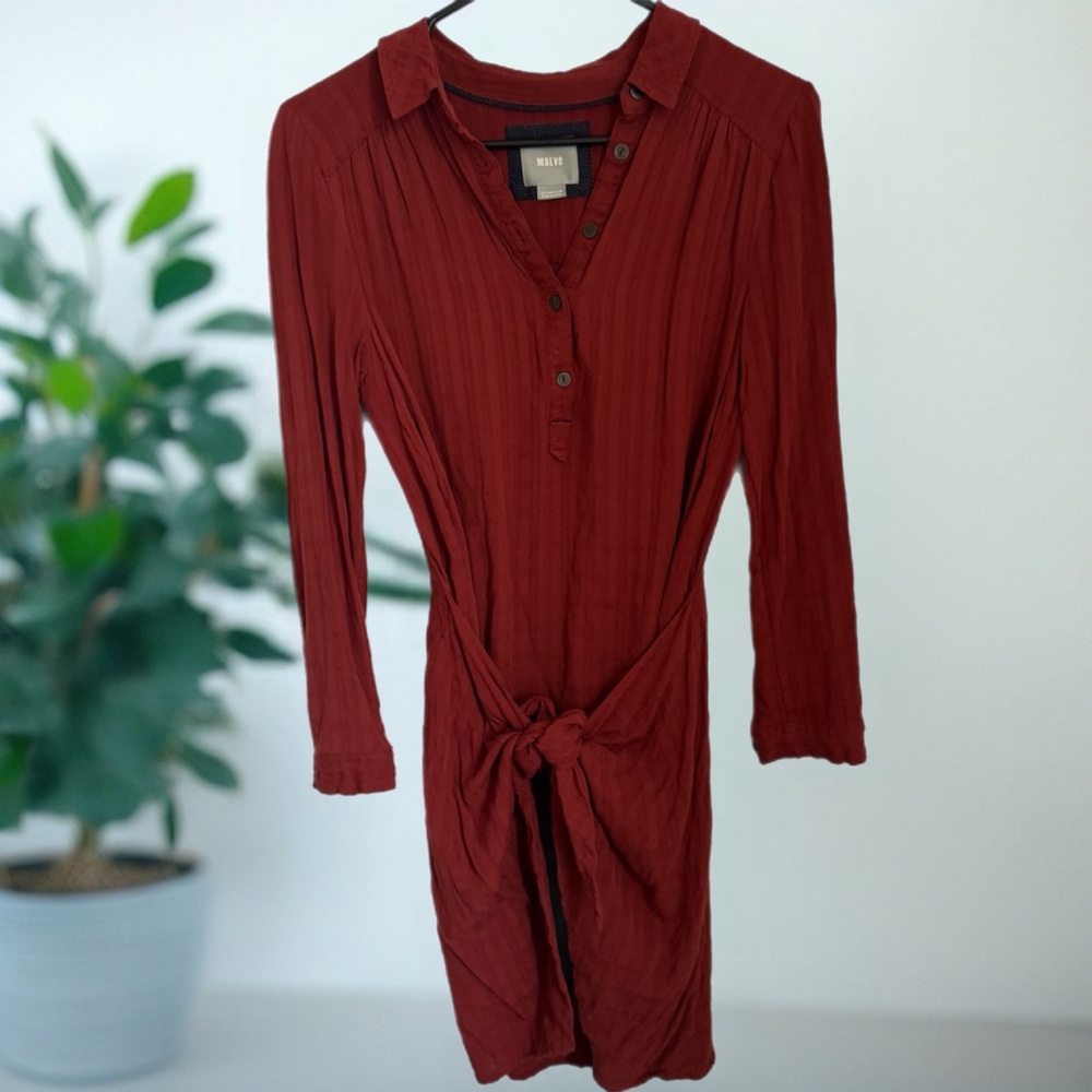 Maeve Women's Red Tie-Front Dress Size 4 (US)